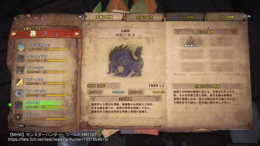 【MHW】こいつHR実質2000くらいありそう