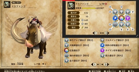 【MHST2】ドスファンゴに古龍やら亜種やら注ぎ込んだ結果【モンハンストーリーズ2】